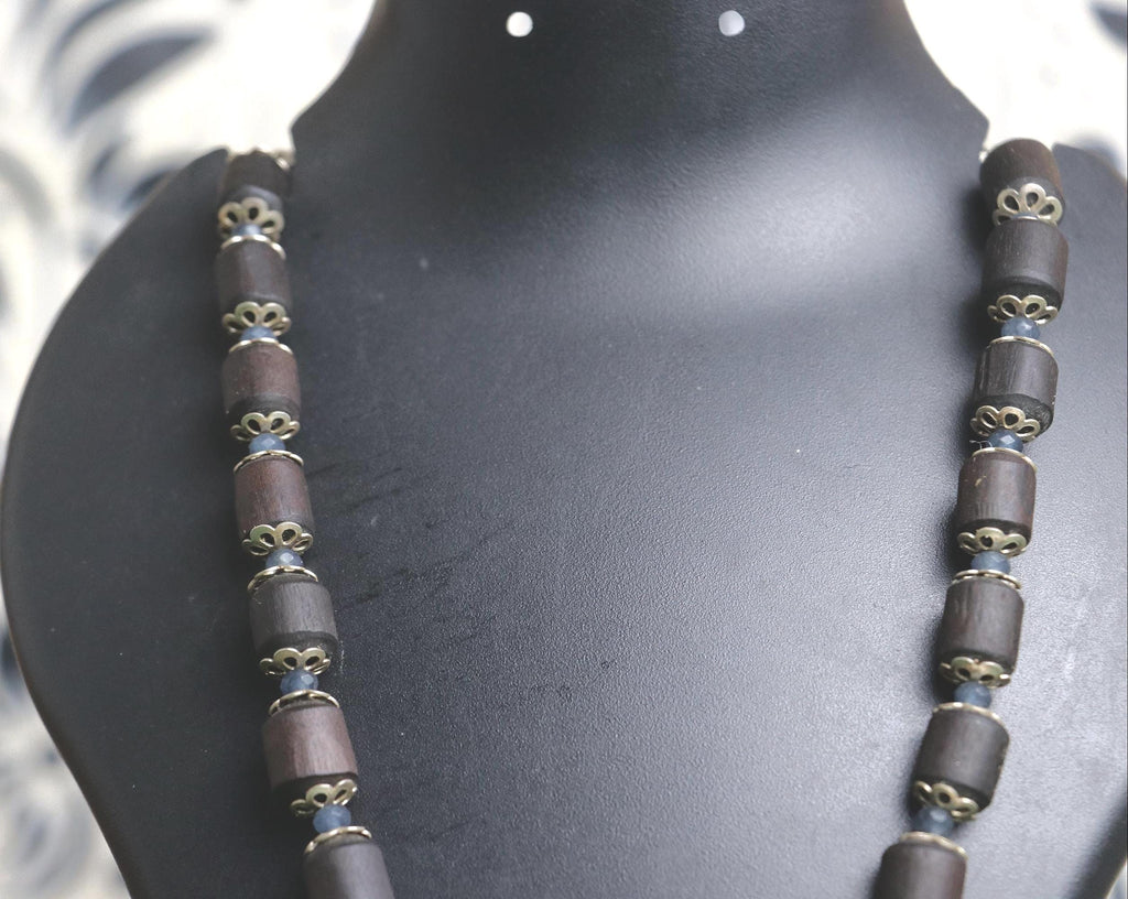 Pure Tulsi  Mala Necklace – Sterling Silver Narsimha Pendant, Hand-Strung Artisan Jewelry