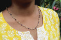 925 Sterling Silver Wire Wrapped Tulsi Necklace with Amethyst Stones