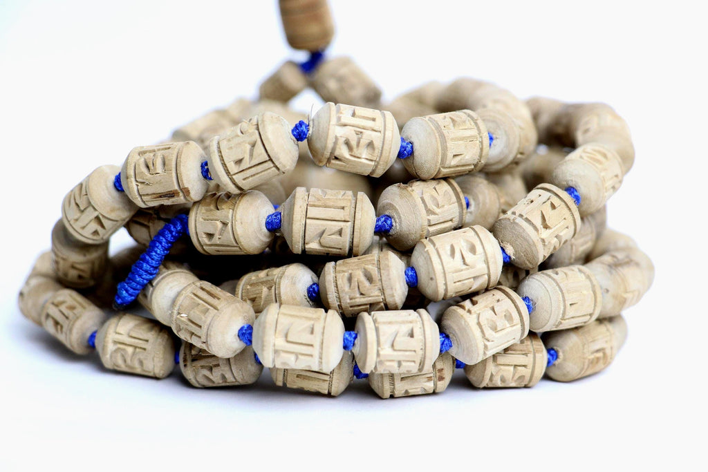 108 Bead Tulsi Japa Mala – Mayapur ISKCON Holy Basil Wood Prayer Beads