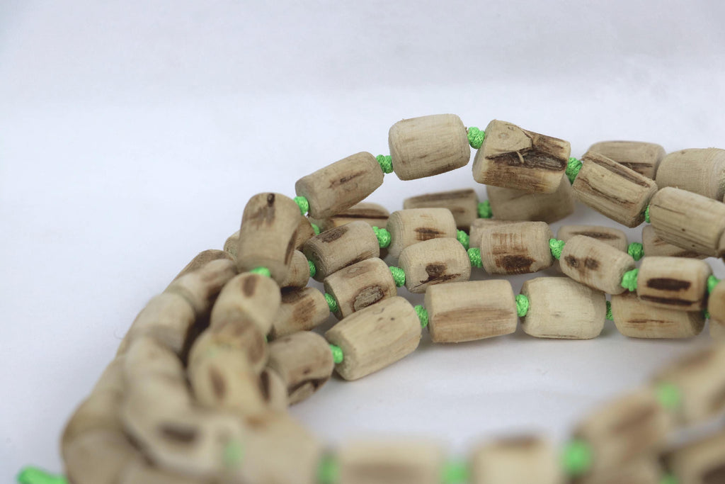 108 Bead Tulsi Japa Mala – Authentic Holy Basil Wood Prayer Beads