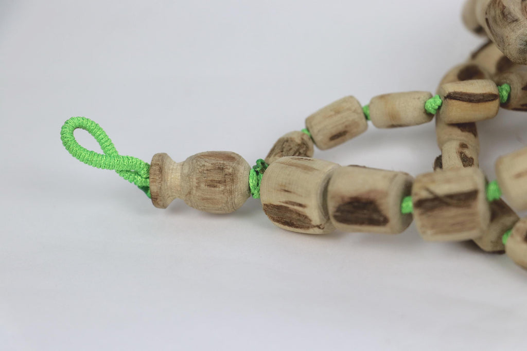 108 Bead Tulsi Japa Mala – Authentic Holy Basil Wood Prayer Beads