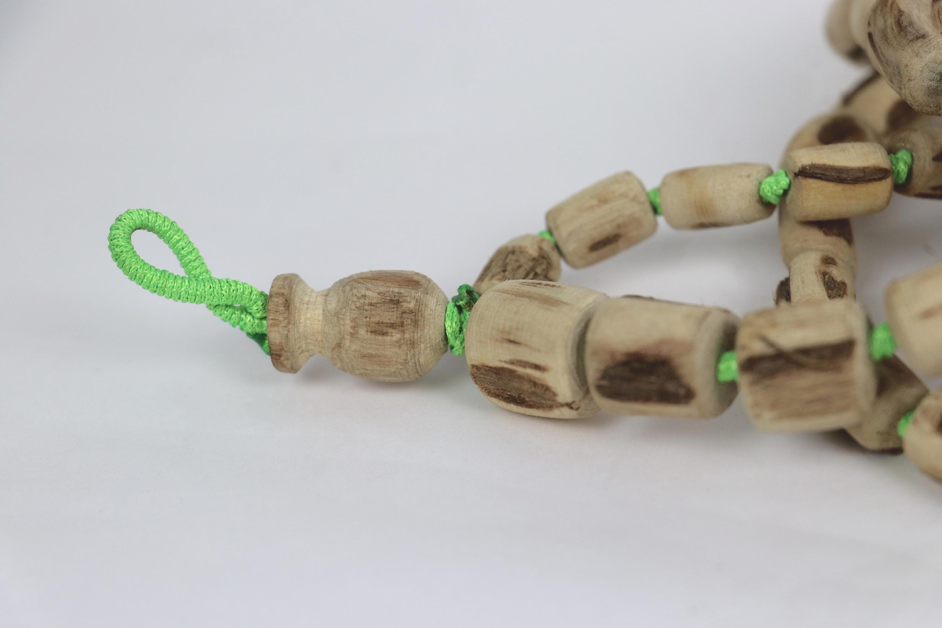 108 Bead Tulsi Japa Mala – Authentic Holy Basil Wood Prayer Beads