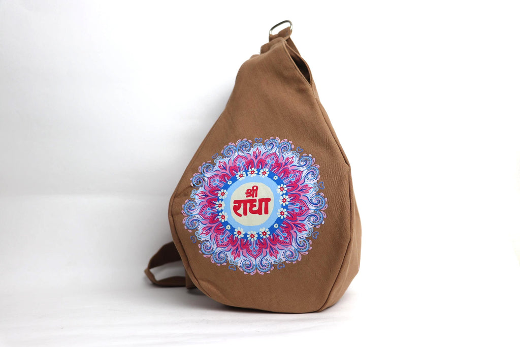 Handmade ISKCON Chanting Bead Bag with Zipper, Tulsi Mala Holder