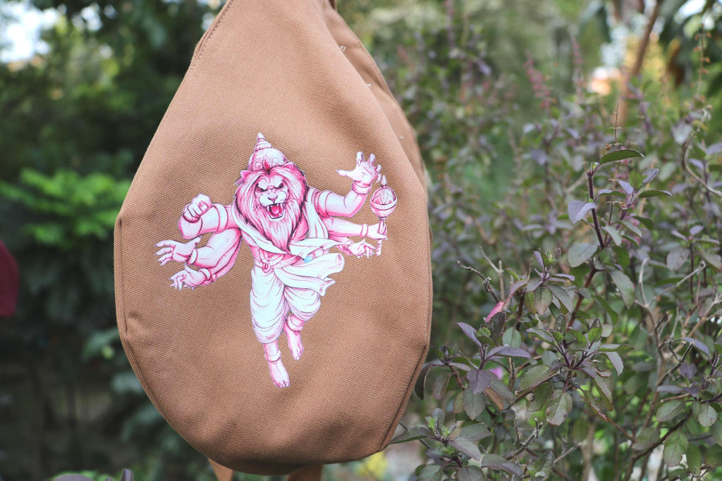 Handmade ISKCON Chanting Bead Bag with Zipper, Tulsi Mala Holder