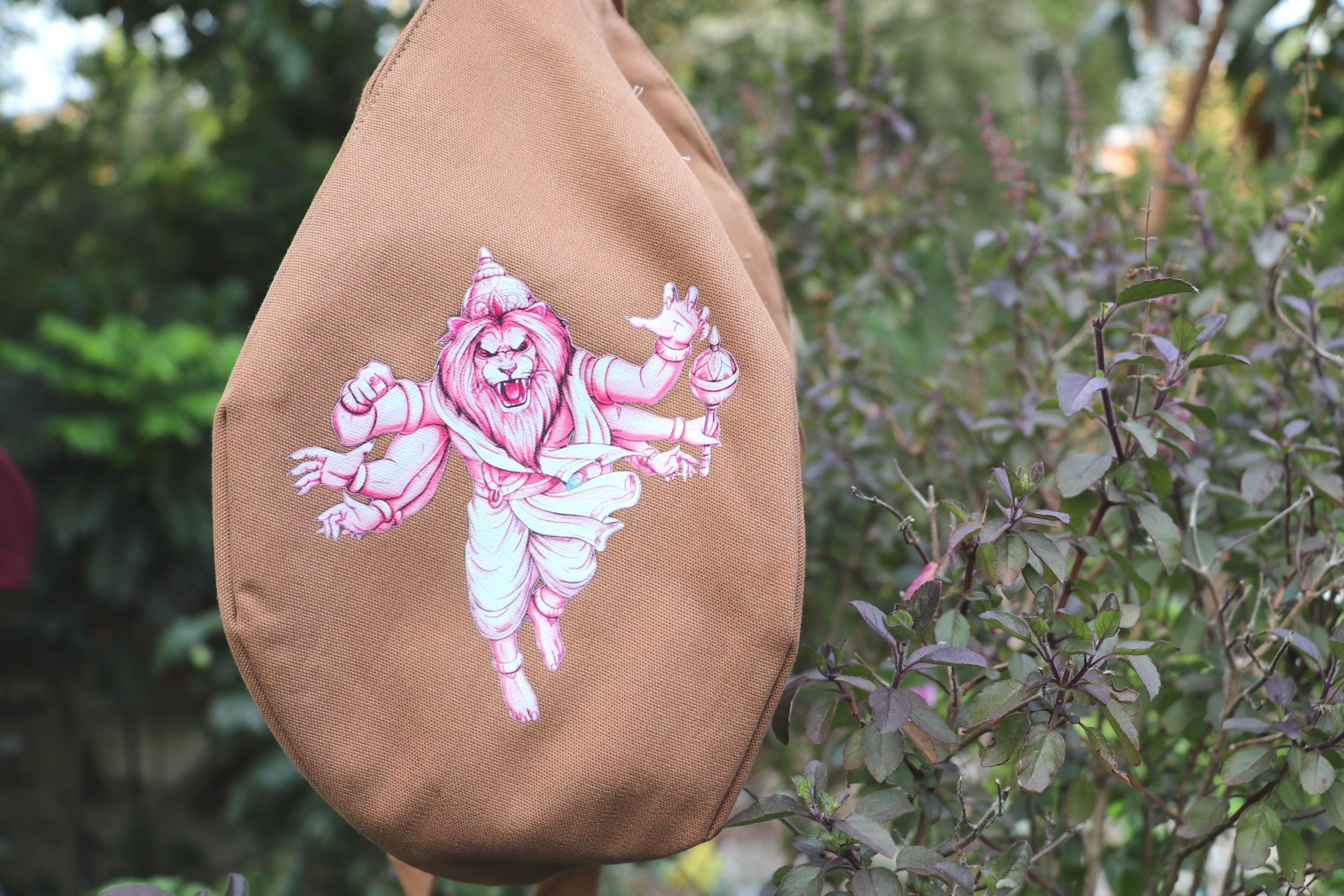 Handmade ISKCON Chanting Bead Bag with Zipper, Tulsi Mala Holder