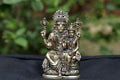 Brass GodessLakshmi Narasimha 4inch Statue – Antique Finish, Indian Artisan Idol-Puja Decor Statue