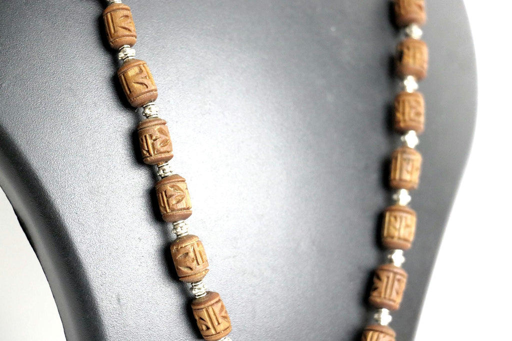 Lord Narsimha Tulsi Mala Pendant | Hand-Carved Mayapur Dham ISKCON Vaishnava Necklace