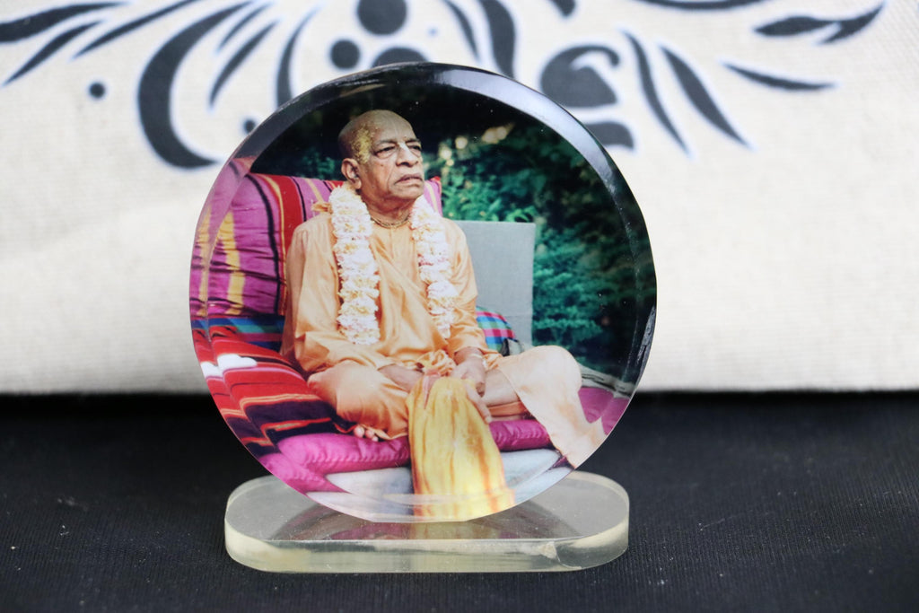 Srila Prabhupada Acrylic Photo Stand | ISKCON Altar Decor, Devotional Gift - 3inch