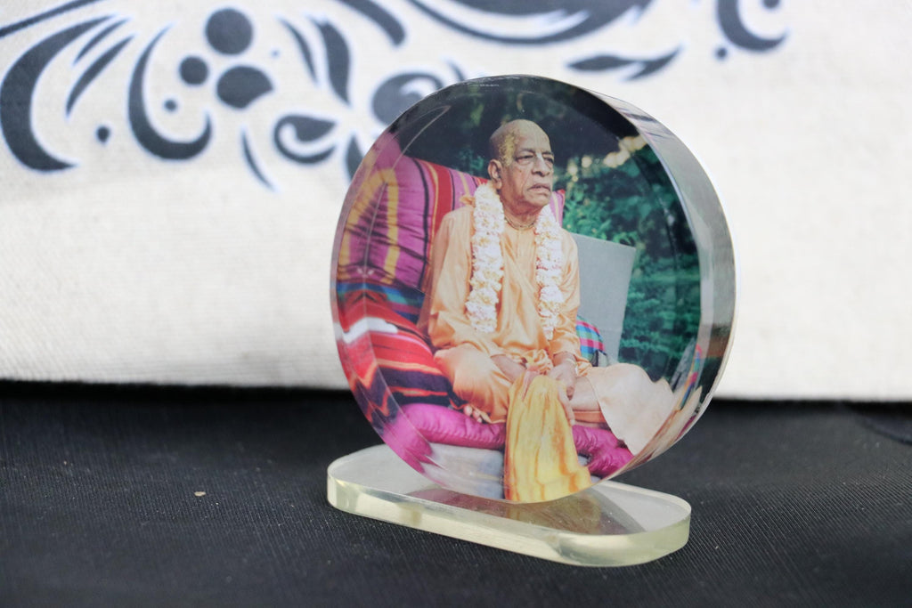 Srila Prabhupada Acrylic Photo Stand | ISKCON Altar Decor, Devotional Gift - 3inch