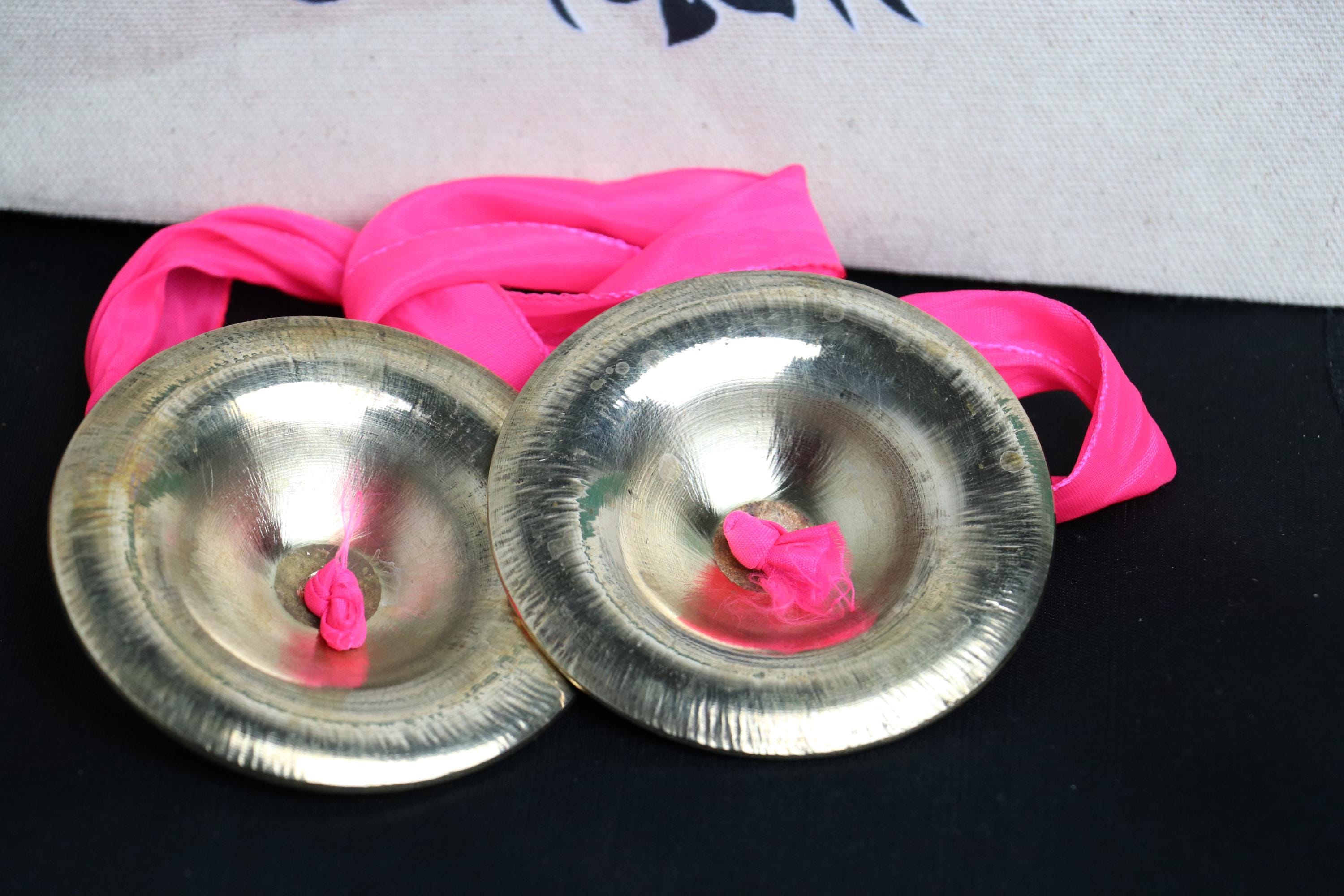 Traditional Cymbal Bell Metal  Kartal - 3.5inch - ISKCON  Cymbals For Kirtans - Kirtan Instruments