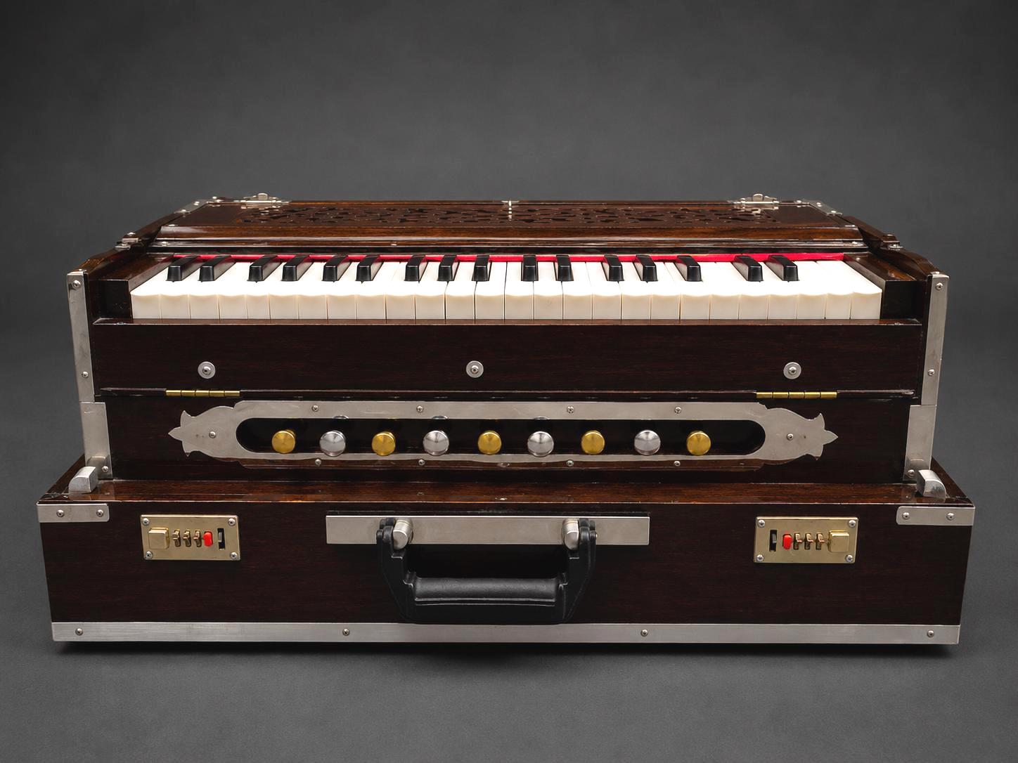 Professional Double Reed Harmonium – 3.5 Octave Bhajan Kirtan Instrument