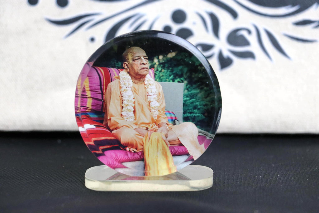 Srila Prabhupada Acrylic Photo Stand | ISKCON Altar Decor, Devotional Gift - 3inch