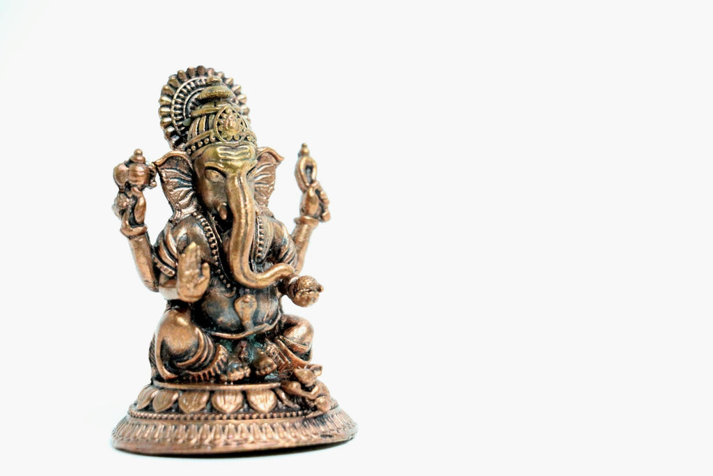 Pure Copper Ganesha Statue 2-inch  | Auspicious Mini Lord Ganpati Idol,