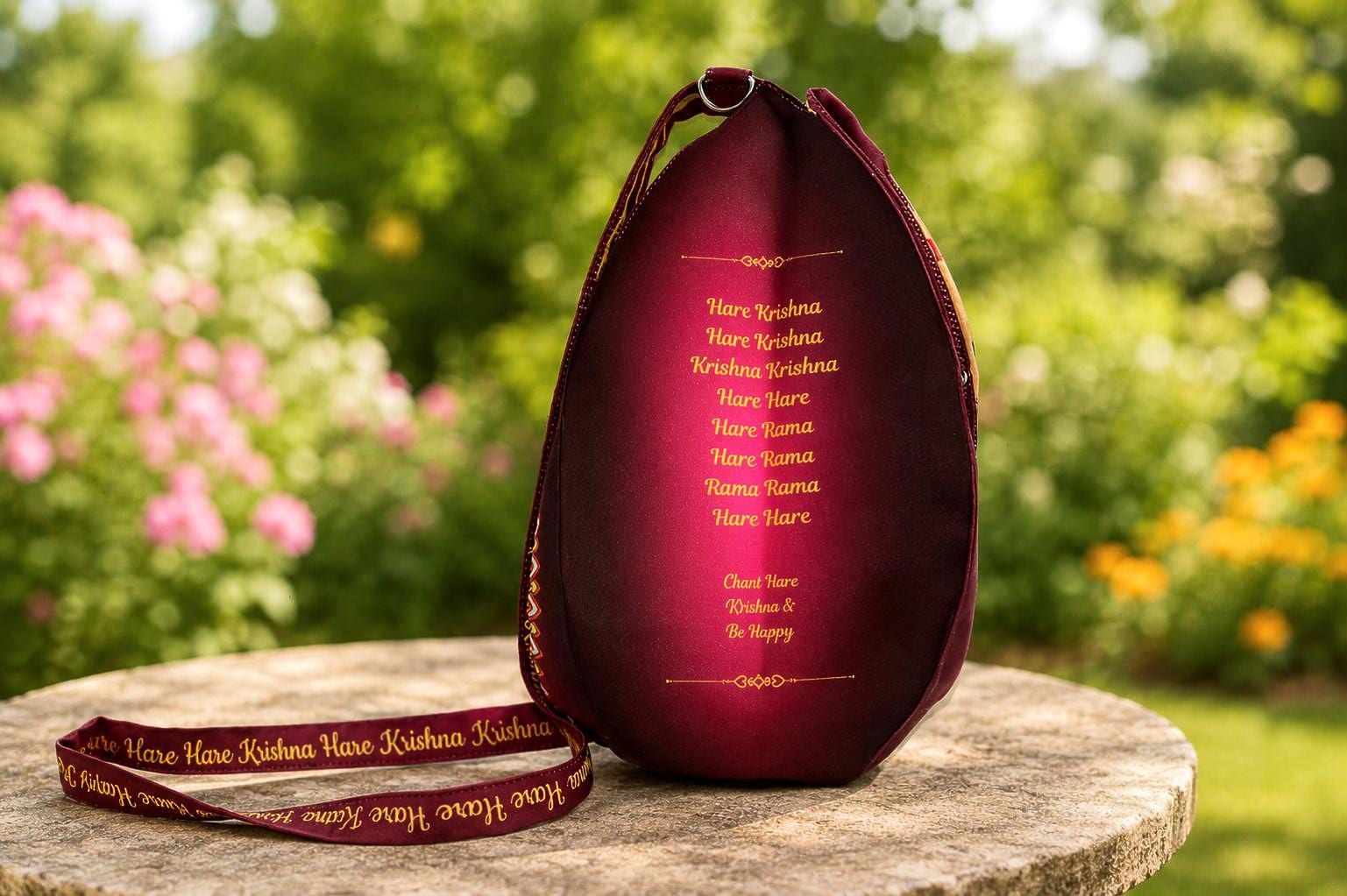 Jagannath Japa Mala Bag – Lord Krishna Meditation Pouch with Zipper Pocket