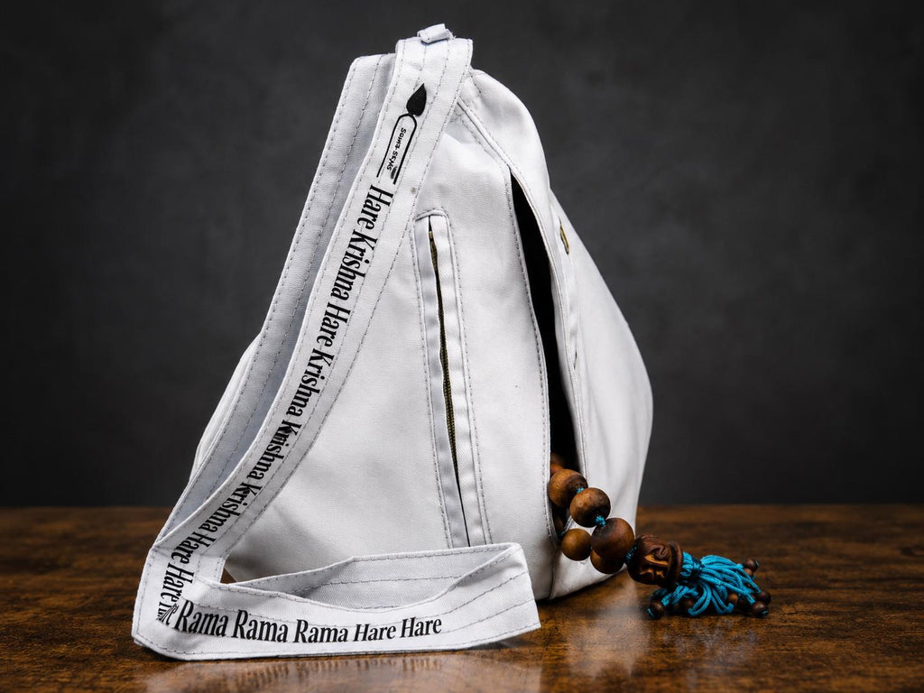 Cotton Japa Chanting Bag – Radha Design, Standard size , Prayer bead bag