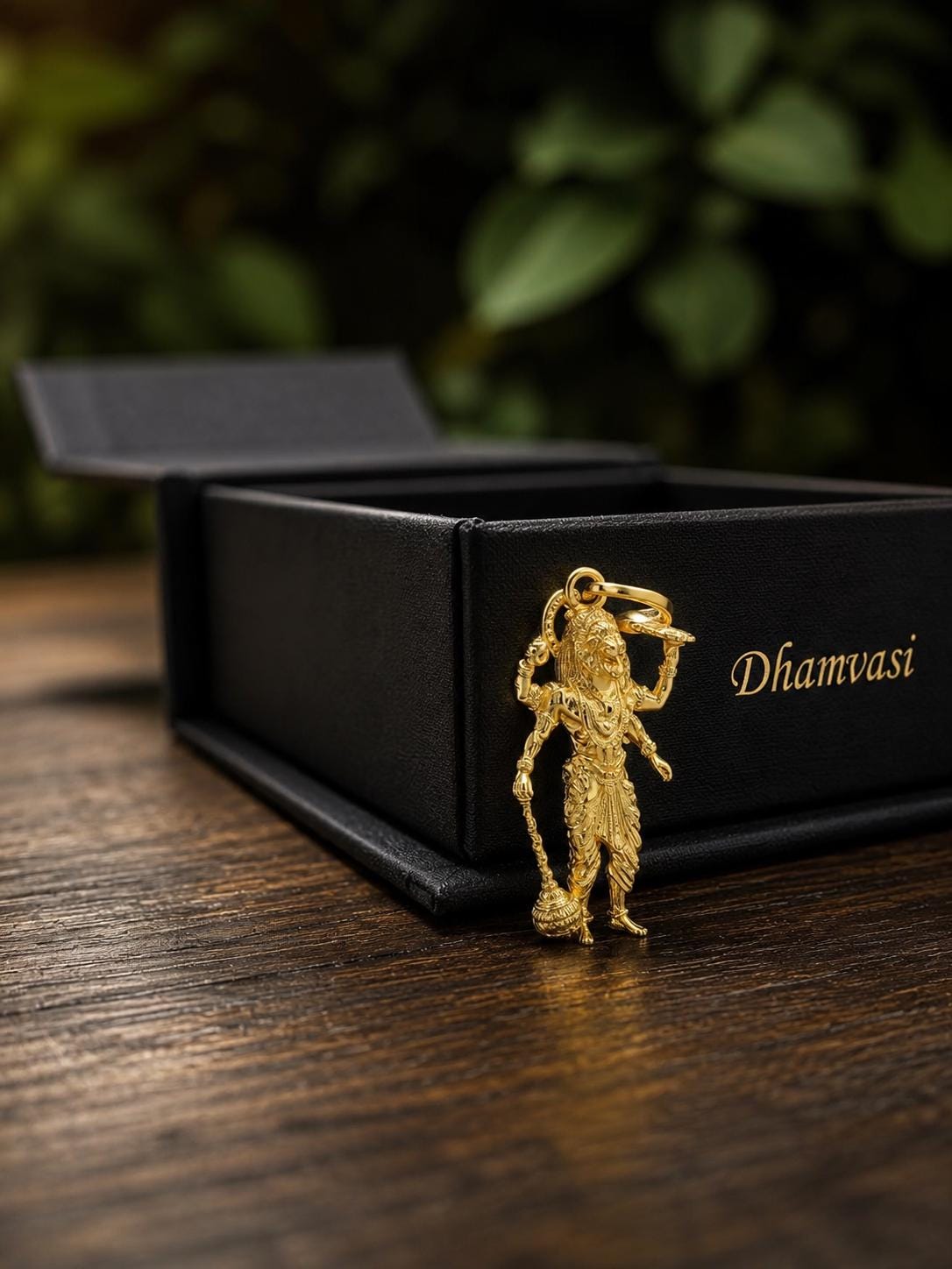 Gold Plated Alloy Narasimha Pendant, Lord Narasimha Dev Amulet, Vedic Protection Jewelry