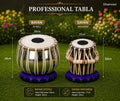 Professional Tabla Set | Sheesham Wood Dayan, Steel Bayan, Indian Drums - gift for musician