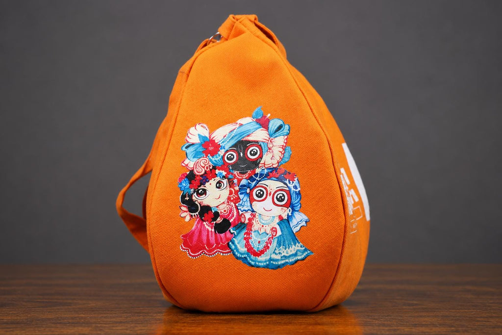 Cotton Japa Chanting Bag – Printed Design, Standard size , Prayer bead bag