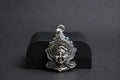 Goddess Durga Kali Face Pendant With Chain | Antique Oxidized Metal Charm | Indian Temple Jewelry