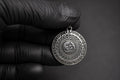 Oxidized Silver Finish Om Pendant | Sanskrit Mantra Sacred Mandala Charm | Circular Hindu Spiritual Locket