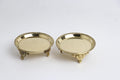 Set of Brass Puja Plates 3 Inch | Handmade Round Brass Offering Plate
