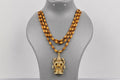 Sri Narsimha Panchaloha Pendant Necklace with 3-Round Tulsi Mala - Spiritual  Jewelry