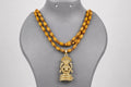 3-Round Tulsi Mala with Panchaloha Narsimha Pendant Necklace – Hindu Spiritual Jewelry