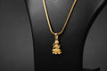 Panchaloha Lakshmi Pendant Necklace, Five Metal Sacred Lotus Goddess Locket