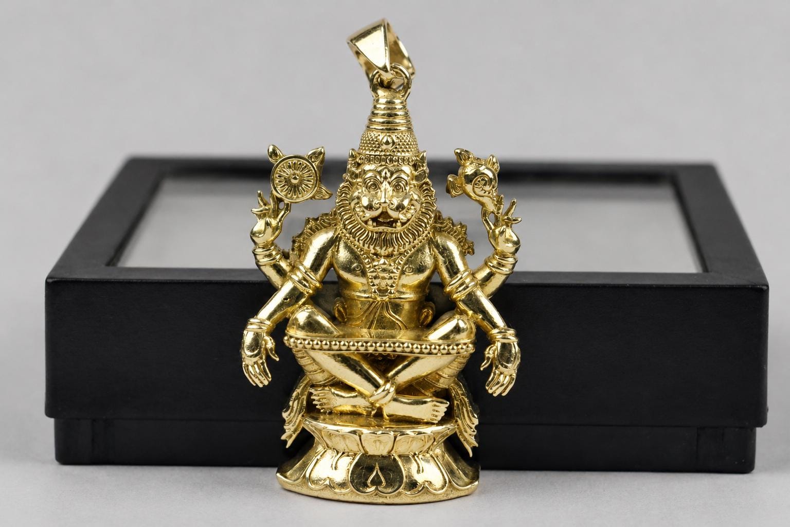 Panchdhatu Ugra Narsimha Pendant  Sacred Ugra Narsing Spiritual Jewelry Gift, Narsima Protection Amulet