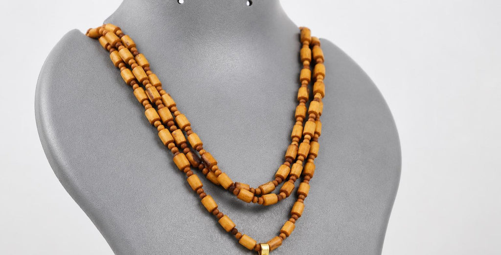 Sri Narsimha Panchaloha Pendant Necklace with 3-Round Tulsi Mala - Spiritual  Jewelry