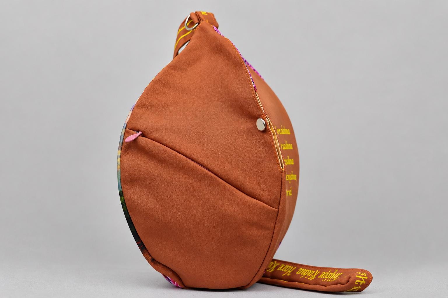 Cotton Japa Chanting Bag – Radha Design, Standard size , Prayer beaded bag