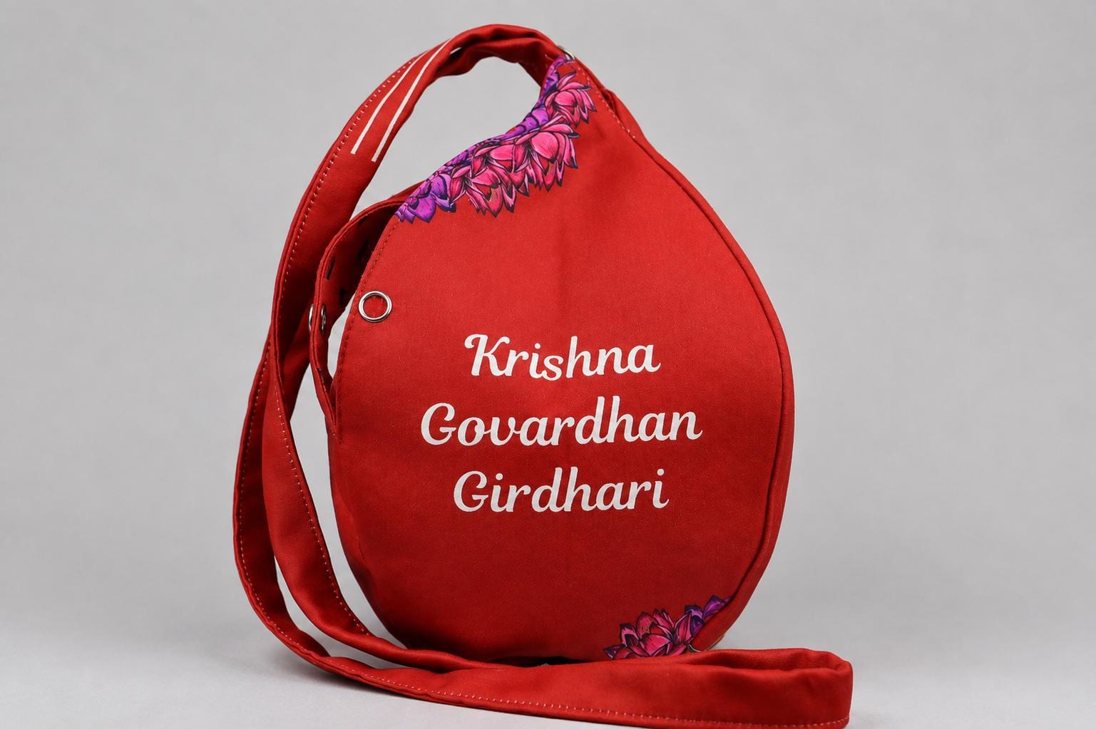 Cotton Japa Chanting Bag – krishna Design, Standard size , Prayer beaded bag
